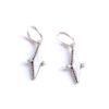 Silver Faithfull Cross Hoop Earrings